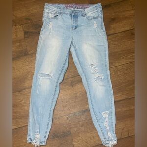 GOGO Light Blue Distressed Skinny Jeans